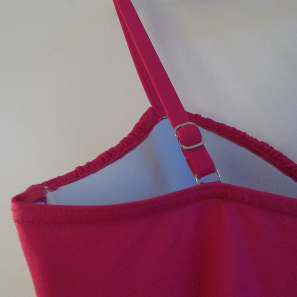 MIRACLESUIT Rialto Hot Fuchsia Pink Ruched Slimming One Piece Swimsuit - Size 16 - Picture 9 of 15